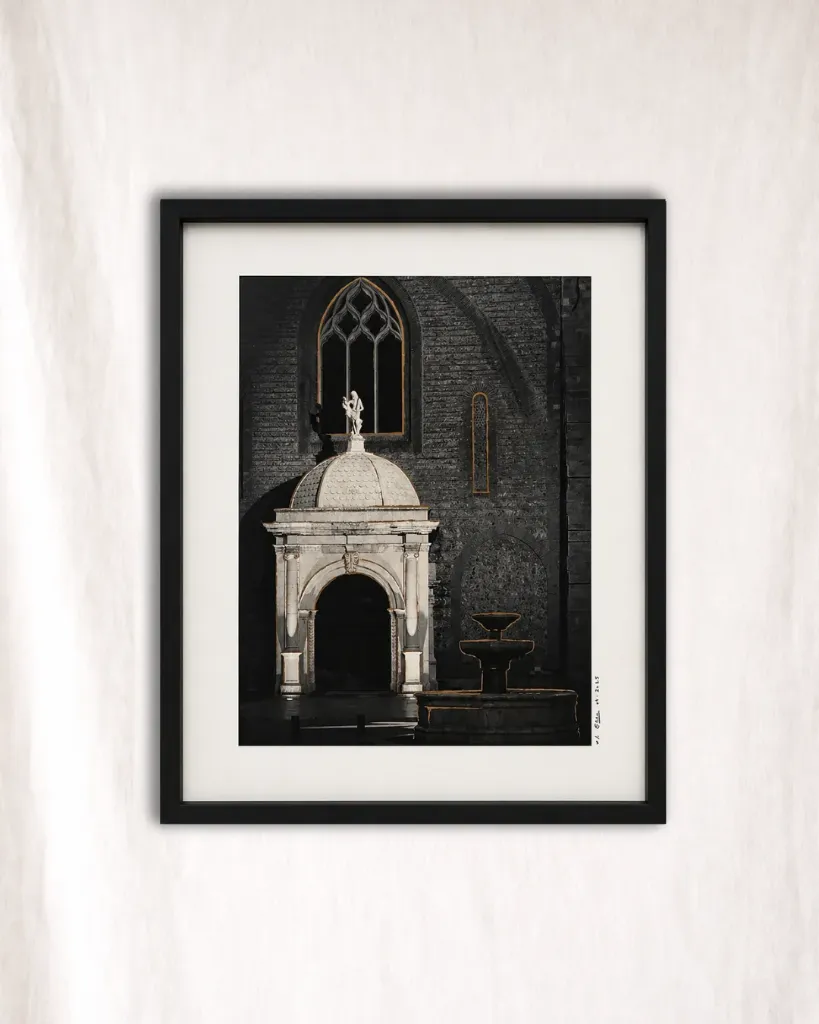 Tirage d'art "Portail St Jean le Jeune" - N&B OR