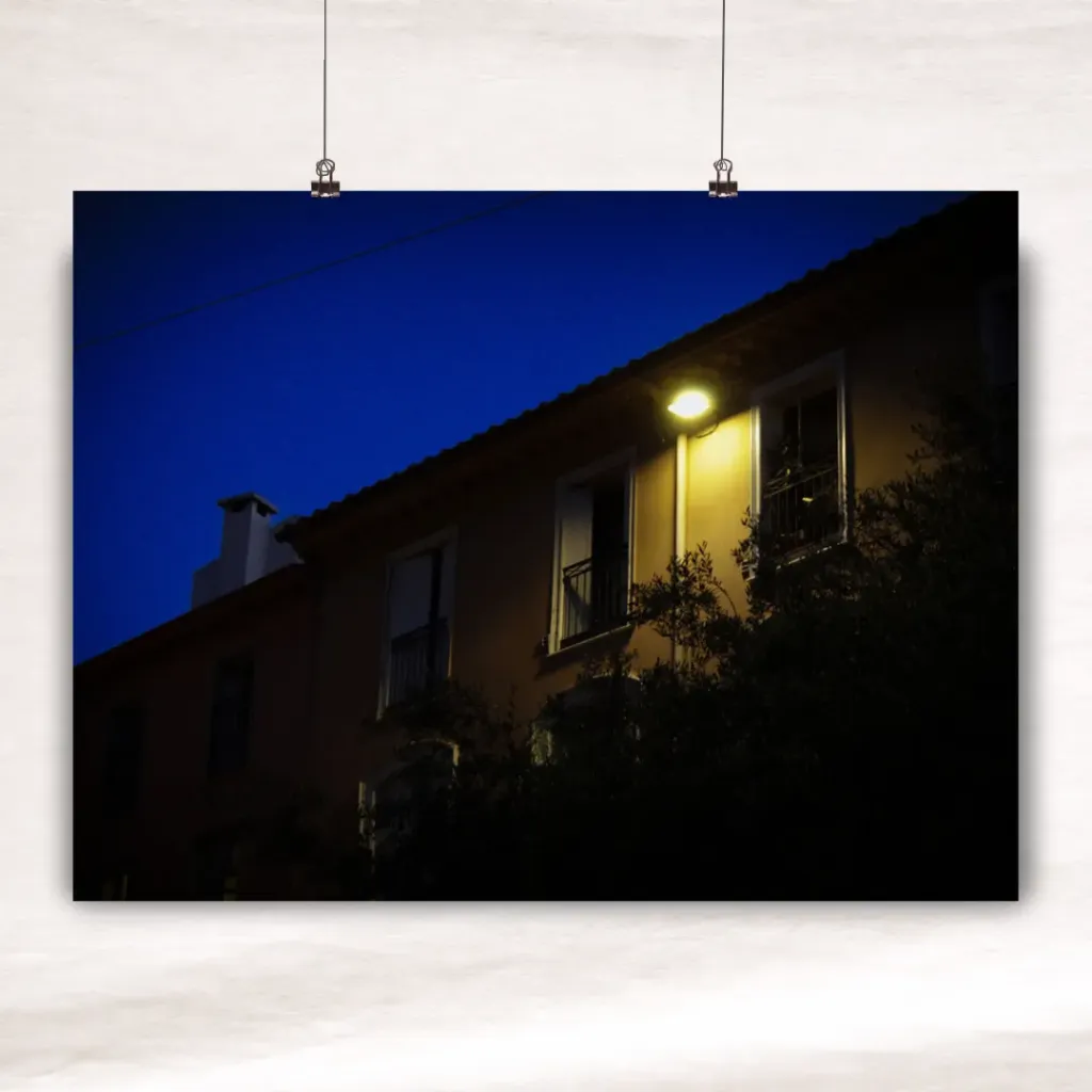 Tirage d'art "Ciel nocturne de Perpignan" (40x50 cm, Blanc)